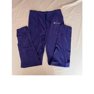 VTG NEW Champion Sweatpants Mens Blue Drawstring Size Large